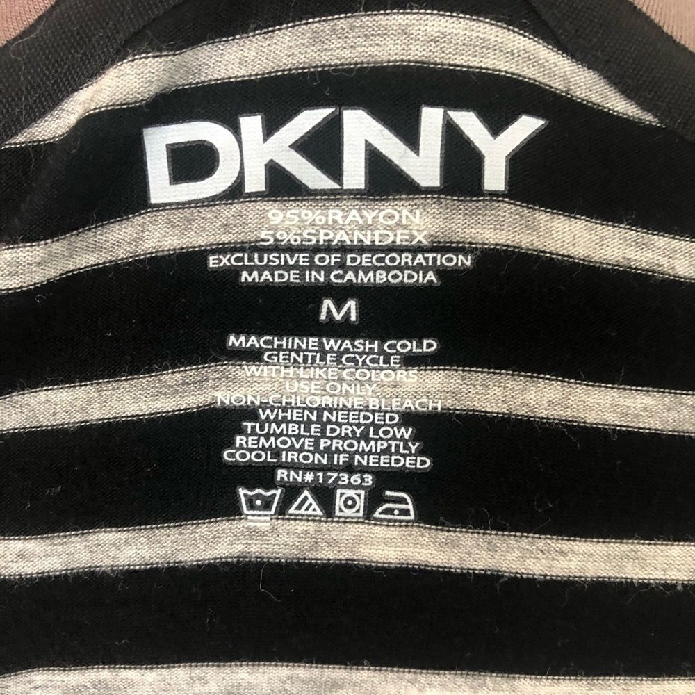 DKNY Sleeveless Striped V Neck Casual Dress Size M - Picture 7 of 7